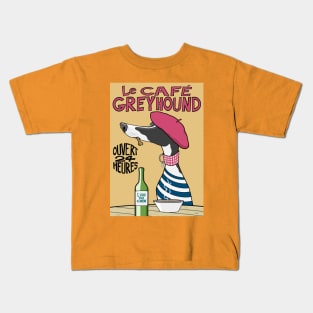 Le Café Greyhound Kids T-Shirt